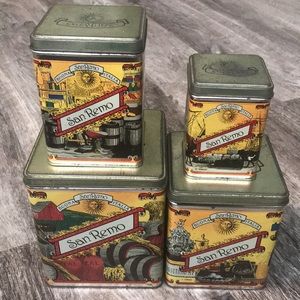 Vintage San Remo 4 piece Canister Set